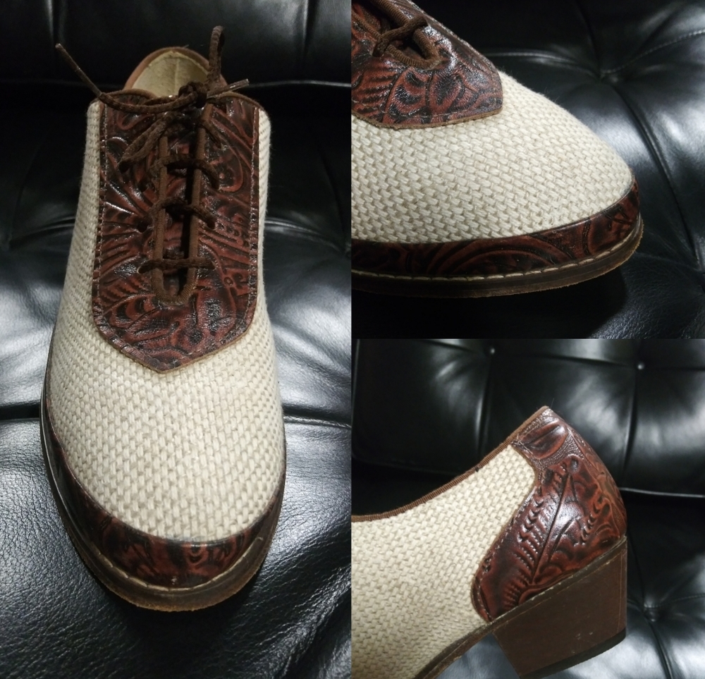 Tictactoes | Vtg. Leather Colorblocked Shoes - Picture 3 of 8